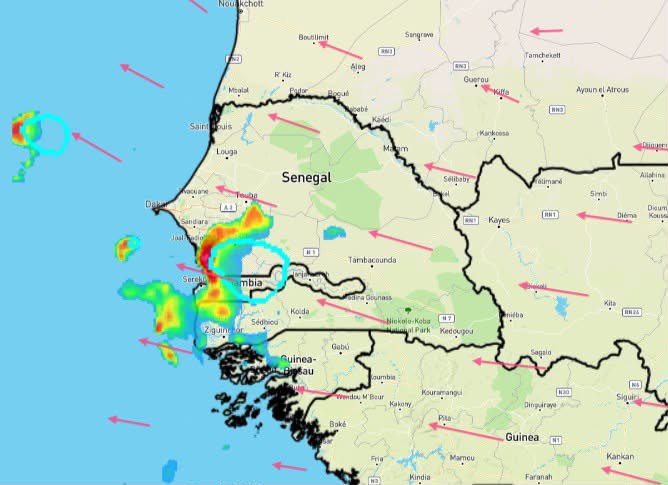 L&rsquo;ANACIM annonce orages et pluies à Thiès puis Dakar ce matin