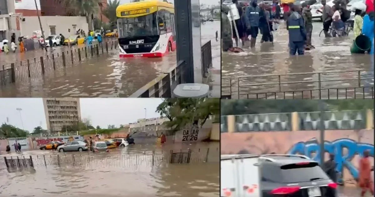 Dakar : le couloir du BRT et les grands axes submergés par les eaux