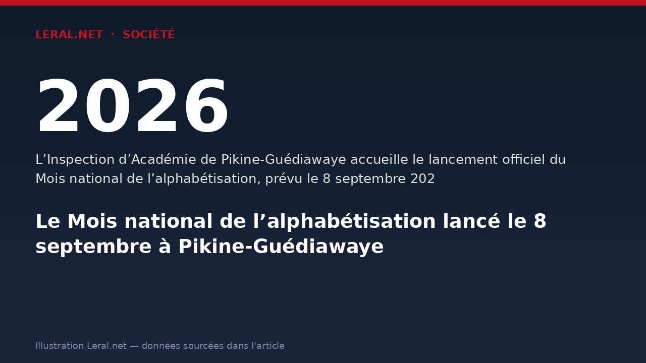 Pikine-Guédiawaye accueillera le lancement du Mois national de l’alphabétisation