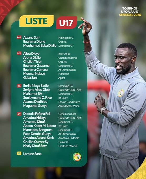 Lamine Sané publie la liste des Lionceaux U17, avec les champions d’Afrique