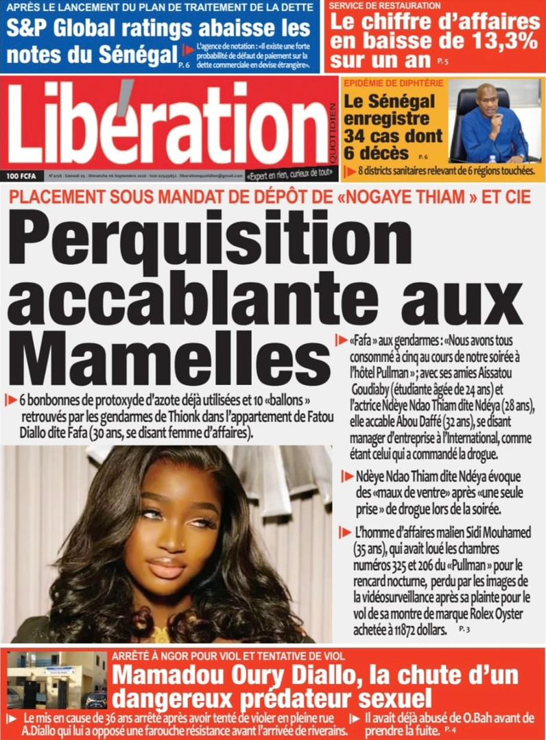 Découvrez les Unes des journaux sénégalais du samedi 05 septembre 2026