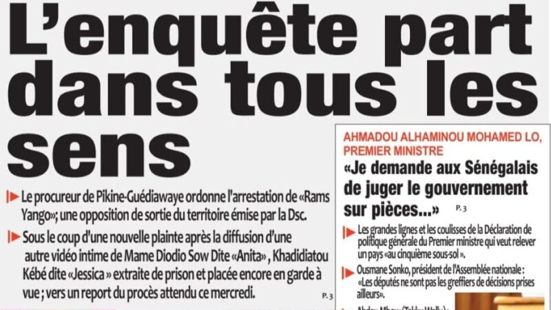 Découvrez les Unes des journaux sénégalais du mercredi 09 septembre 2026