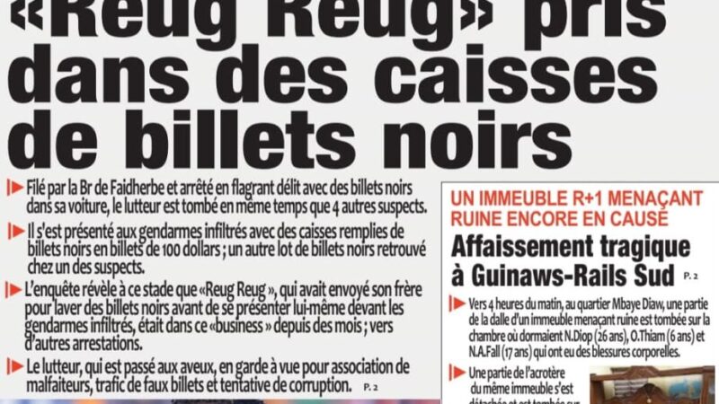 Découvrez les Unes des journaux sénégalais du vendredi 25 septembre 2026