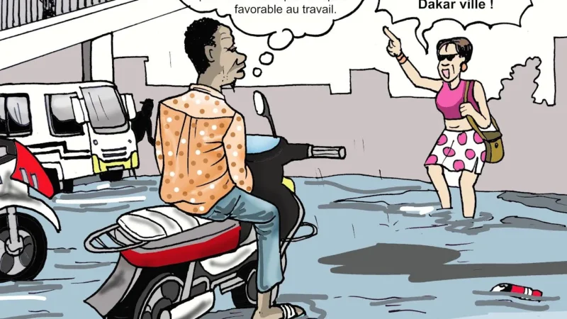À Dakar, le Jakartaman Assane Dieng préférait attendre l’accalmie plutôt que rouler sous la pluie