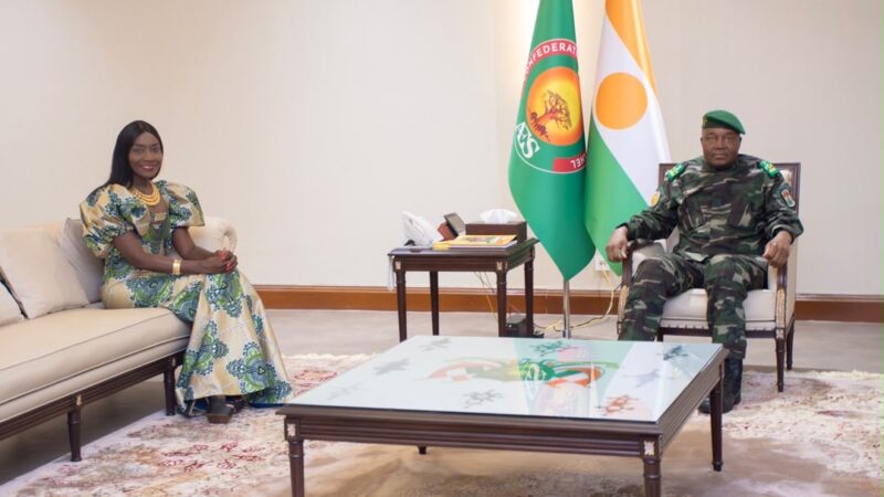 Coumba Gawlo reçue par le Président du Niger, le Général d’Armée Abdourahamane Tiani