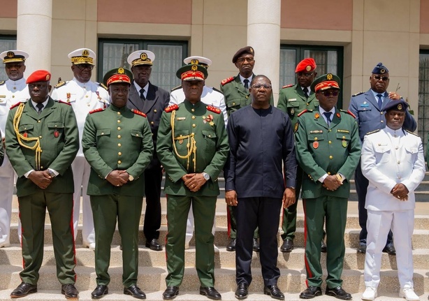 Bassirou Diomaye Faye lors d’une rencontre liée à la médiation de la CEDEAO en Guinée-Bissau