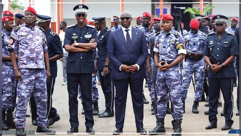 Police nationale : Cissé découvre au camp Abdou Diassé les unités mobilisées pour les JOJ 2026