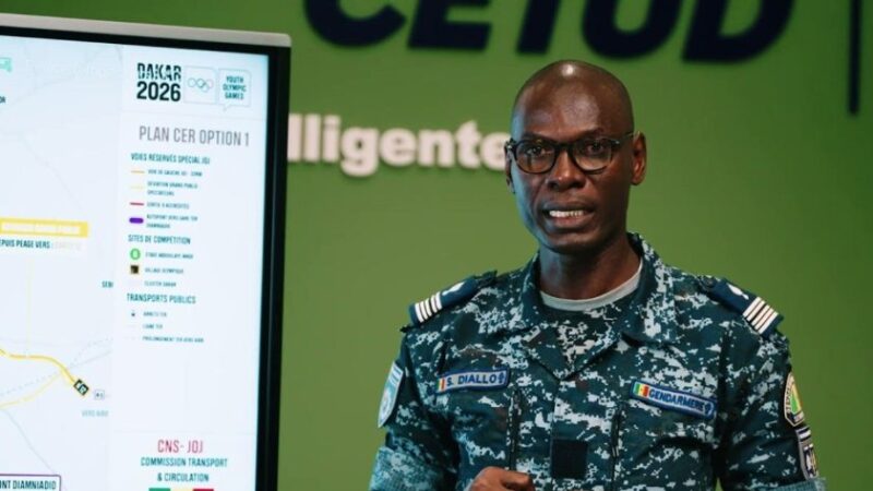 Cérémonie des JOJ à Diamniadio : le colonel Samba Diallo présente la circulation
