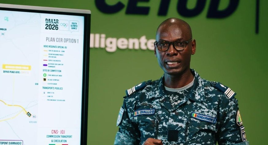 Cérémonie des JOJ à Diamniadio : le colonel Samba Diallo présente la circulation