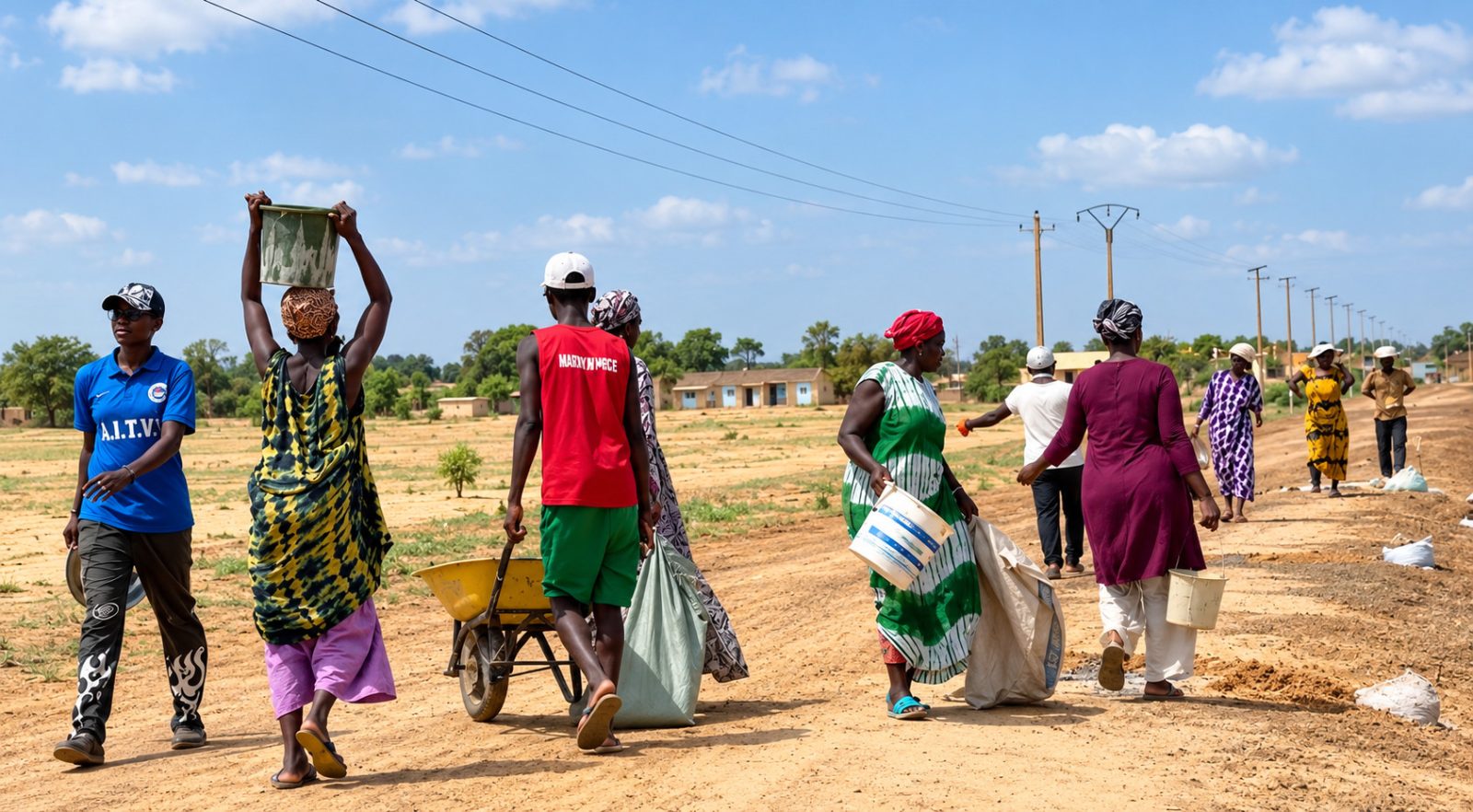Route de Boubé à Guia, dans le département de Podor