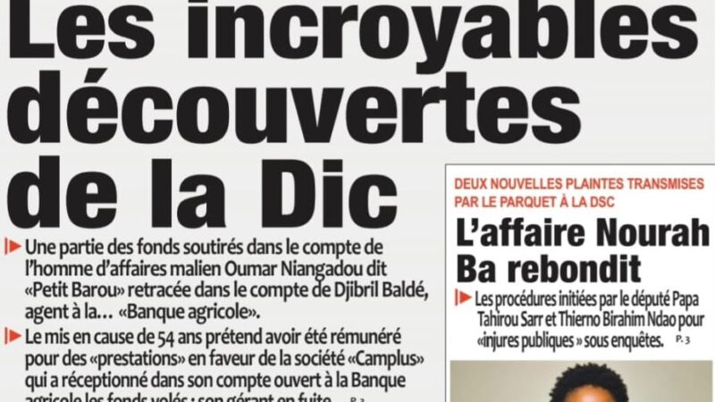 Découvrez les Unes des journaux sénégalais du vendredi 30 octobre 2026
